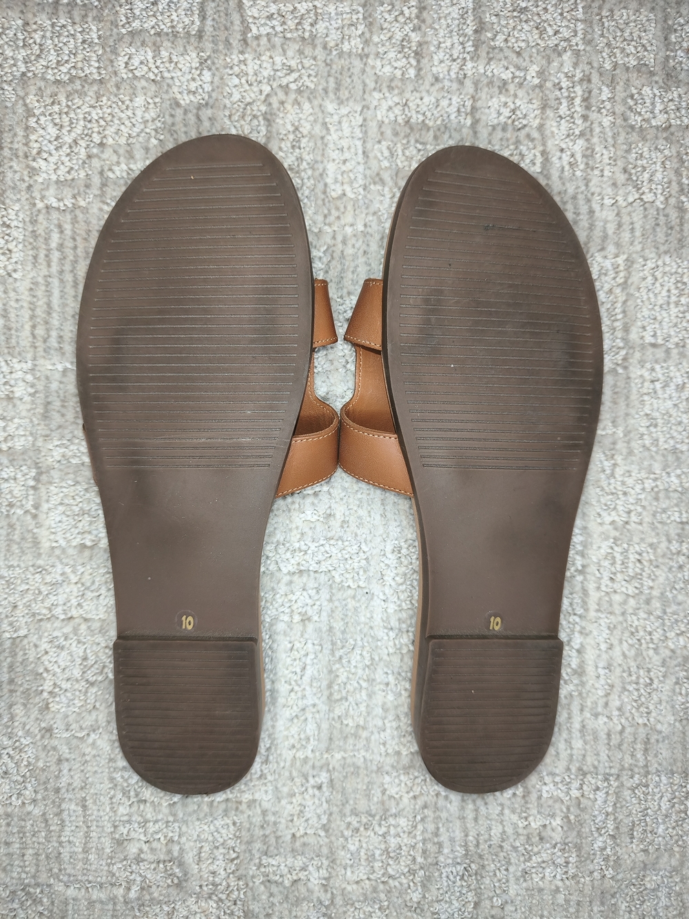 Steve Madden Women's Sandals Brown Leather Size 10 Slip On Open Toe - Picture 5 of 8